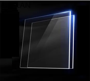 

2pcs Large Square Plexiglass Transparent Clear plastic Sheet acrylic board organic glass polymethyl methacrylate Thickness 1mm