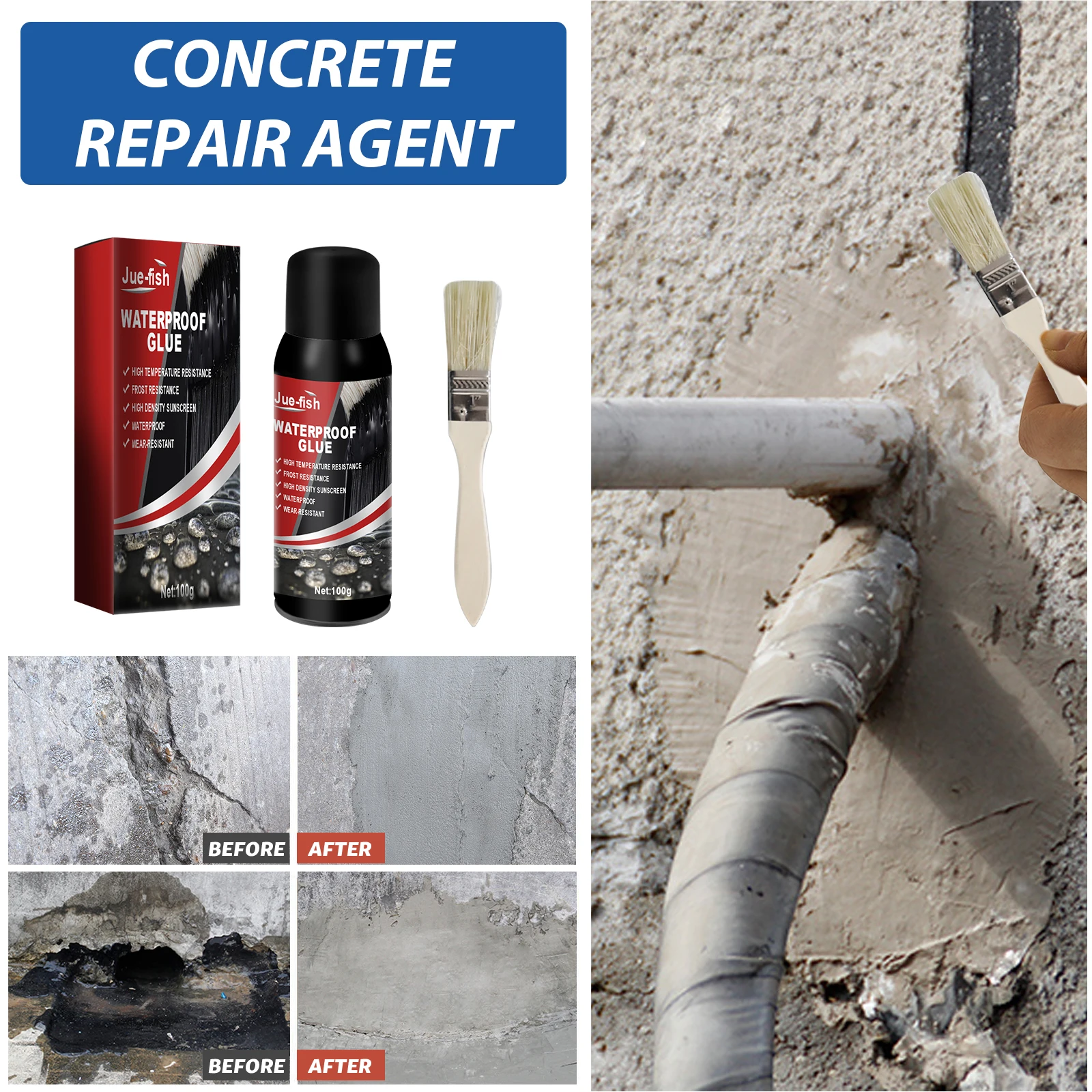 Strong Wall Mending Agent Waterproof Professional Casting Repair Glue