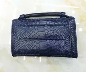 Snake Deep Blue Женские туфли из блестящей кожи со змеиным рисунком сумка клатч Для женщин цепи Сумочка "Змеиная кожа" Саудовская Аравия пикантные Чехол-бумажник для мобильного телефона - Цвет: Snake Deep Blue