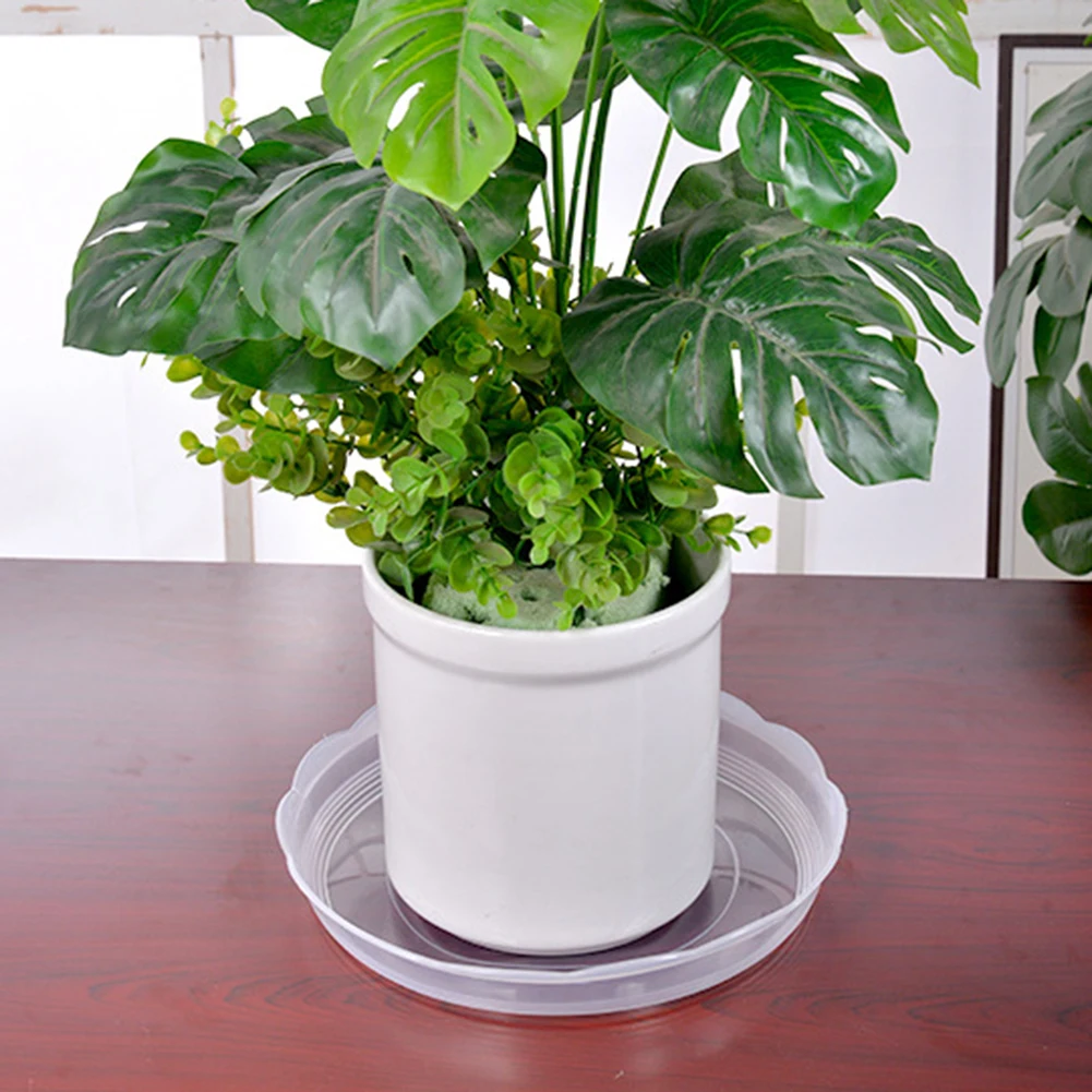 Planters & Pots 14/16/18/20/24cm Plastic Clear Home Garden Flower Pot Planter Tray Saucers Able