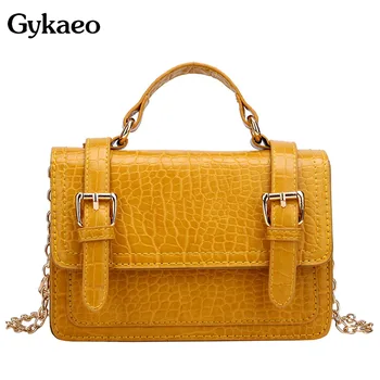

Gykaeo 2020 Luxury Handbags Women Bags Designer Small Chains Tote Bag Ladies PU Leather Candy Colors Shoulder Bag Sac Main Femme