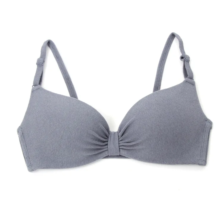 Bralette нижнее белье пуш-ап хлопковый бюстгальтер Осень Новые однотонные короткие мягкие регулируемые бесследные дышащие цветные бюстгальтеры для женщин