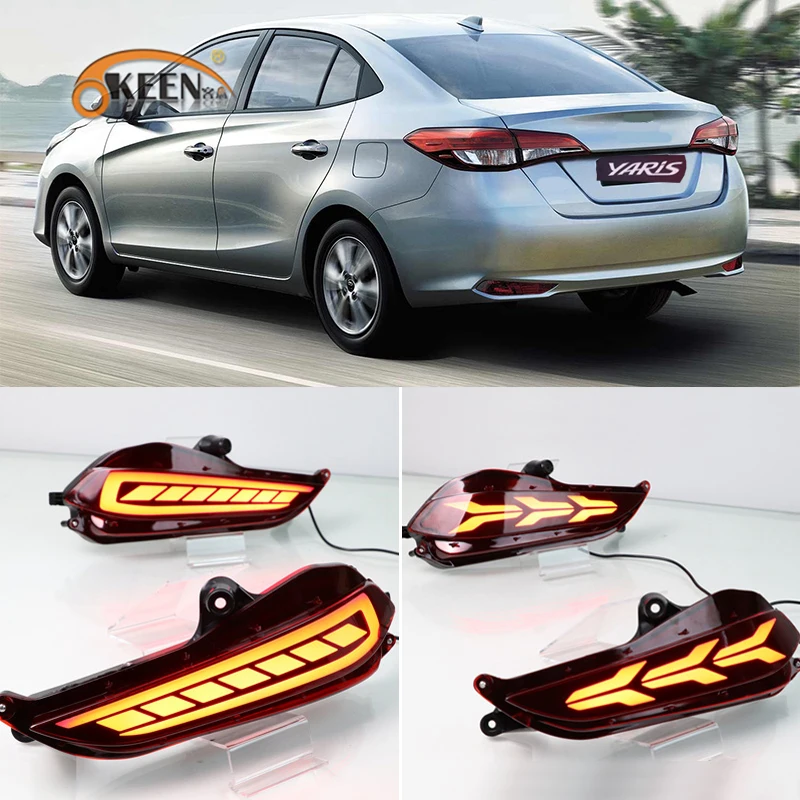 2 шт. светодиодный задний бампер светильник для вождения s Toyota Yaris 2017 2018 2019 ходовой