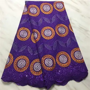 

factory price2019 African High Quality Swiss Lace With stones Nigerian Dry cotton Lace For Christmas Evening Dresses Winn315f