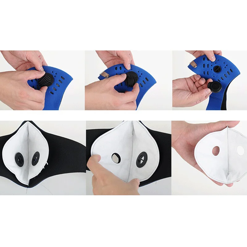 PM2.5 анти-хлопковая Дымчатая Маска дыхательный клапан Анти-пыль рот маска с активированным углем фильтр респиратор рот Муфельная велосипедная маска для лица