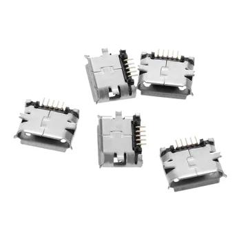 

5 Pcs Micro B USB Female Connector 5 Pin SMT PCB Mount Port