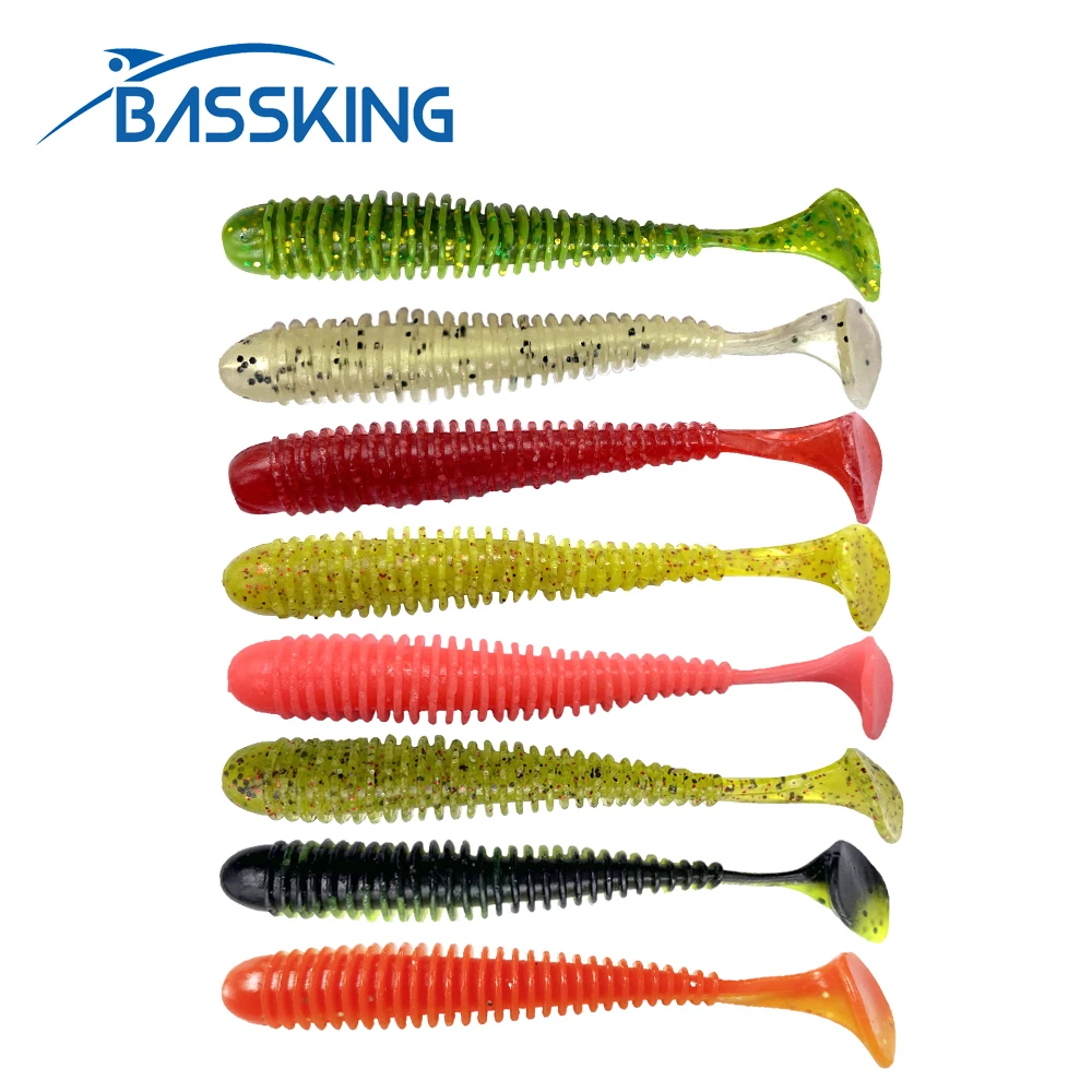 BASSKING Soft Swim Bait Paddle Tail 96mm 4.3g Soft Plastic Fishing Lures  Bass Fishing Silicone Bait Isca Artificial Wobbler