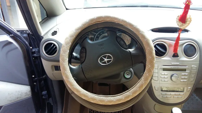 Поколение Fat Car Gift Вышивка кожаный чехол на руль автомобильный чехол для ручки автомобильная наклейка внутренняя отделка Producti