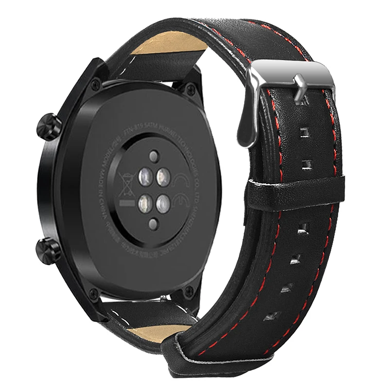 22 мм для huawei watch GT браслет из натуральной кожи ремешок для часов huawei Watch GT/GT активные Кожаные Ремешки для наручных часов аксессуары