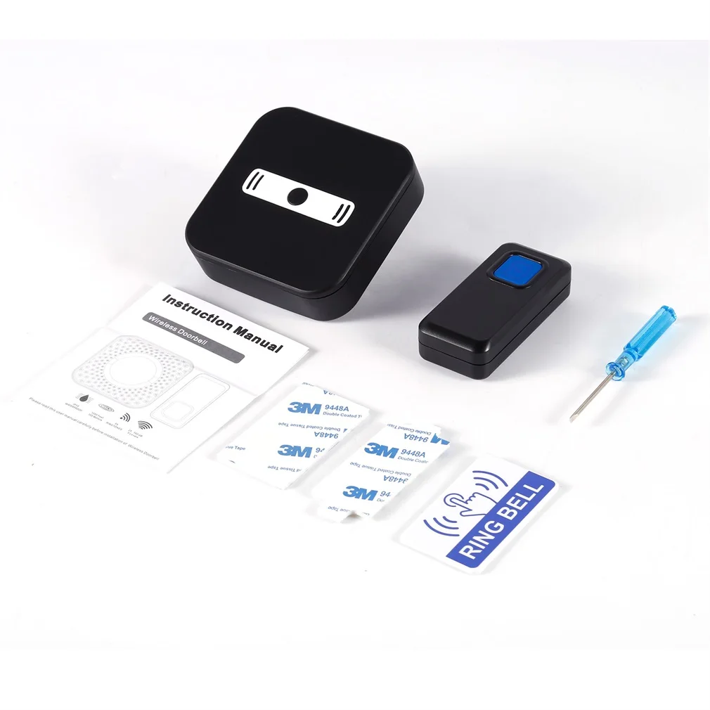 

Black/White US/EU/UK Plug Door Bell Receiver Waterproof 25-100dB Wireless Doorbell Cordless Smart Door Bells Doorbells