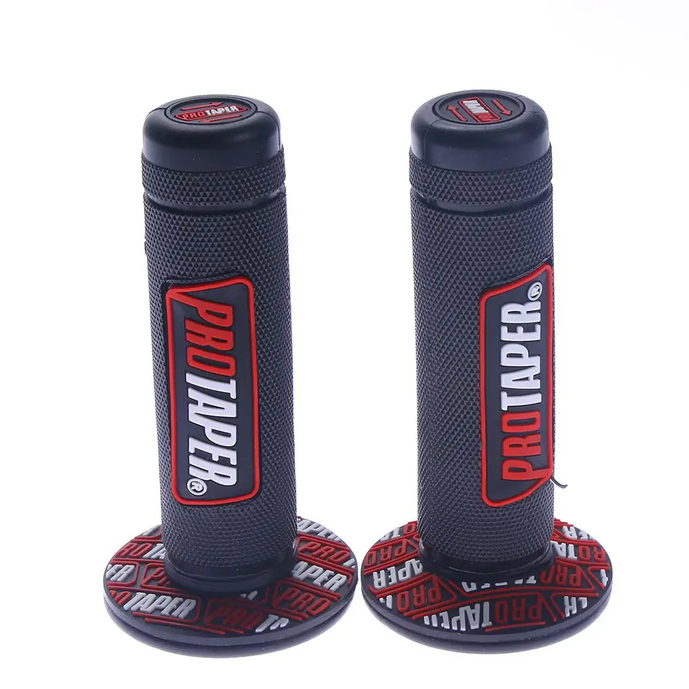 red Горячая 1 пара(2 шт) 7/" резиновые ручки для мотоцикла Autobike Руль Ручка бар ATV Байк аксессуары - Цвет: red