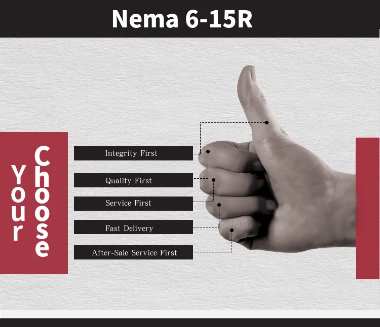 NEMA 6-15R 15A/250 В саморегулирующийся разъем, американский стандарт промышленный гнездовой разъем, Американский промышленный саморегулирующийся разъем
