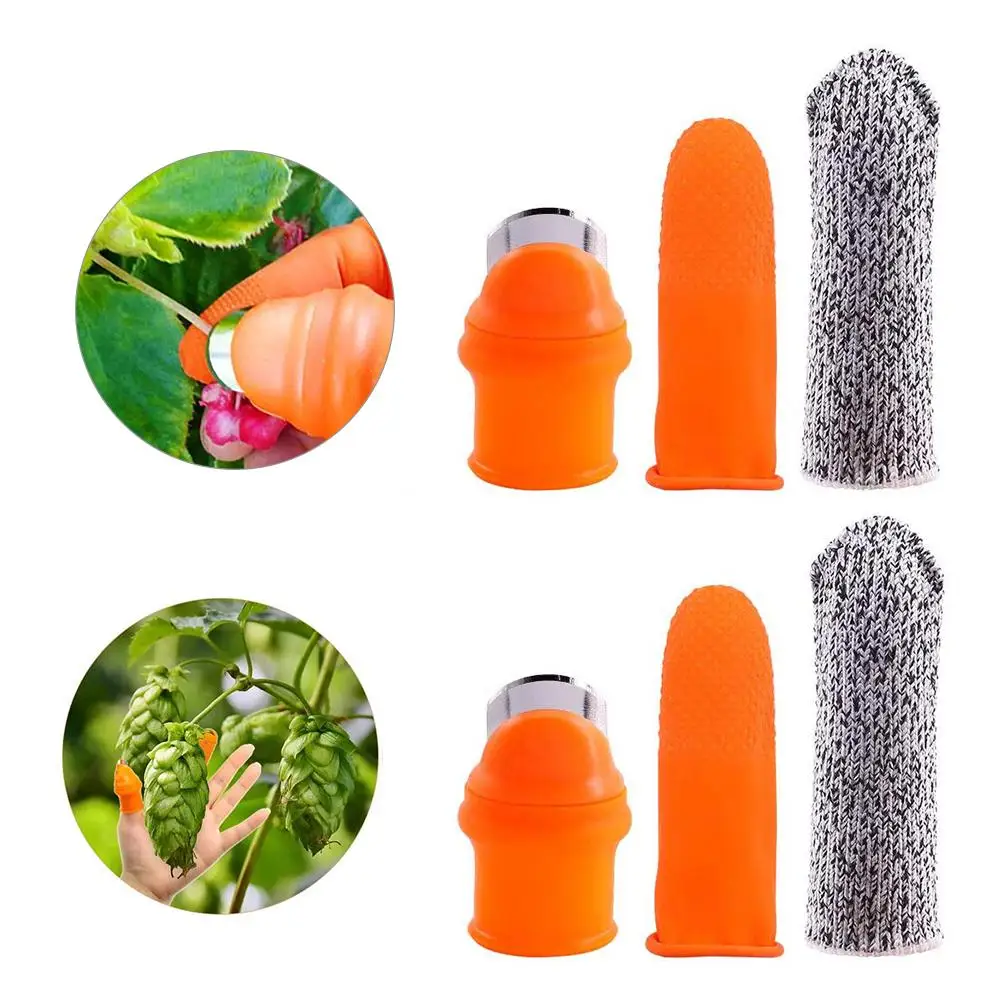 12PCS Thumb Knife Gardening Silicone Fruit Vegetable Finger Picking Knife Harvesting Tool For Gardening Work Comfortable