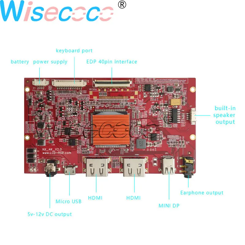 Contoller Board Wisecoco 15,6 дюйма 3840 × 2160 TFT ЖК-дисплей 4K ips экран eDP 40 контактов 2HDMI DP lcd контоллер плата для DIY проекта NV156QUM-N32 - Цвет: Contoller Board