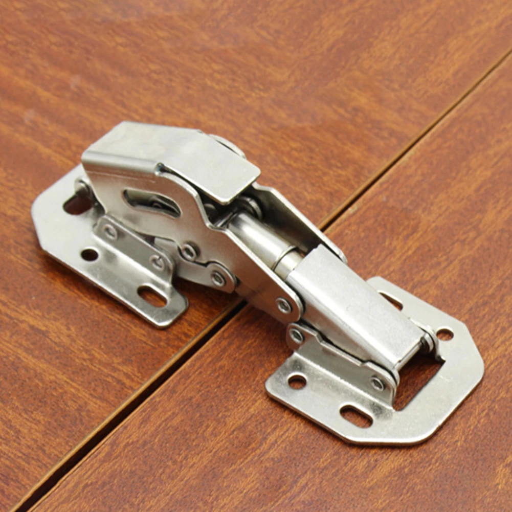 Cabinet Hinge 4 inch 90 Degree No-Drilling Hole Cupboard Closet Door Hinges with Screws 4/8/10/20PCS Furniture Hardware