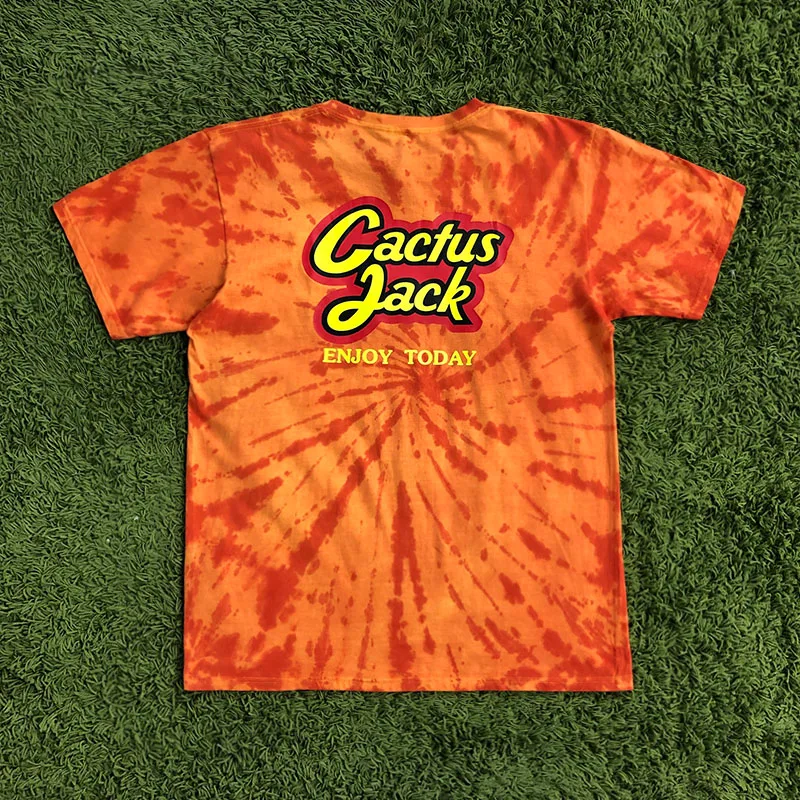 1 Трэвиса Скотта Astroworld Festival Run Tie Dye Футболка мужская и женская ASTROWORLD уличная хип-хоп Футболка Трэвиса Скотта - Цвет: 1
