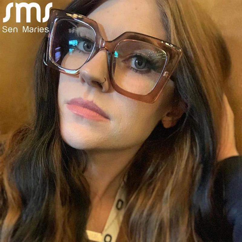 

Vintage Glasses Women Men Square Clear Glasses Optical Eyeglasses Frame Transparent Lens Spectacle Frame Unisex Anti Blue Light