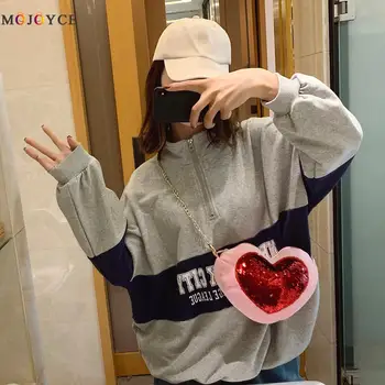 

Exquisite Single Shoulder Bags Female Fashion Plush Chain Winter Cute Sequins Heart Small Bag Multicolor Mini Crossbody Handbags
