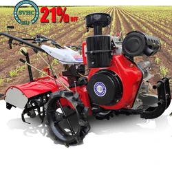 Arado pequeño multifuncional de gasolina para agricultura, máquina rotativa para el hogar, huerto, diésel