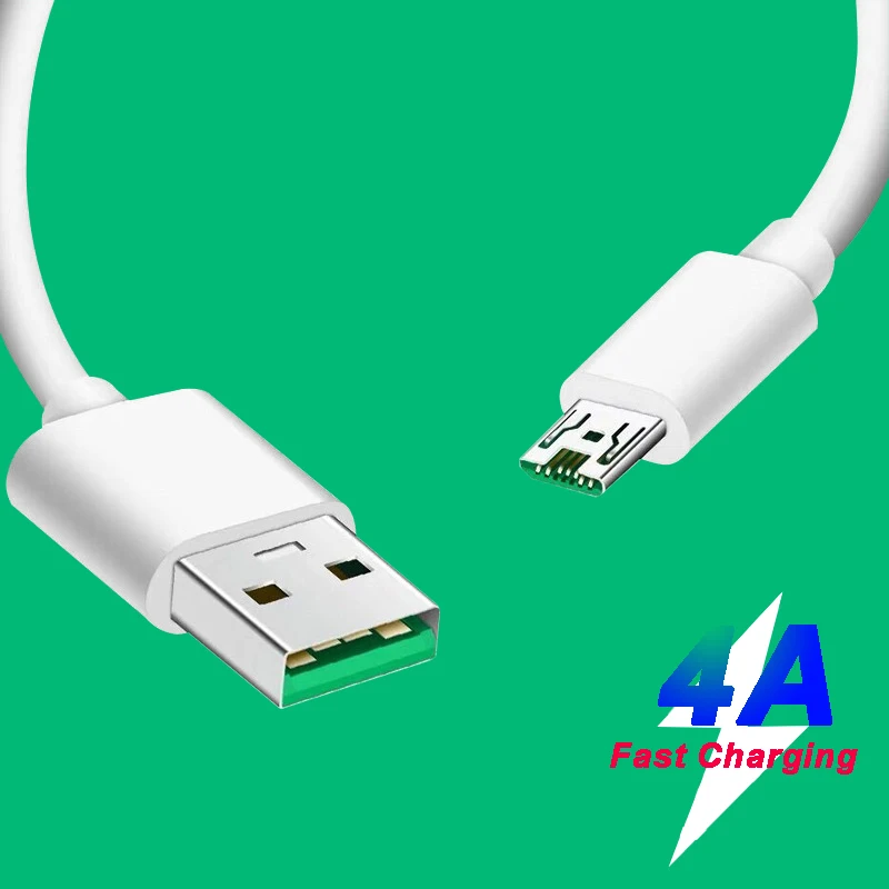 Кабель Micro USB 4A для быстрой зарядки OPPO A37 A15 A12 Vivo Xiaomi Redmi 4 Note5 Pro LG кабель планшета