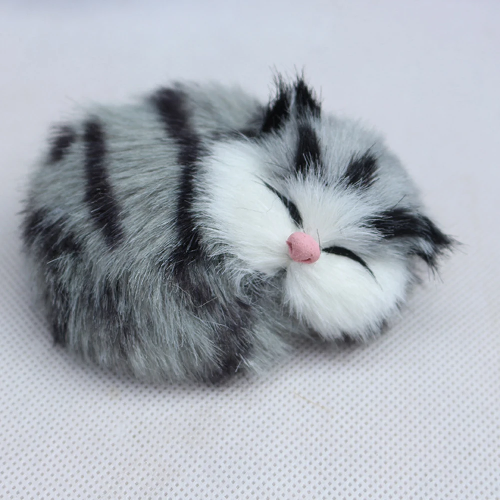 Simulation Cute Cats Kitten Sound Plush Doll Toy Hanging Basket Home Decoration