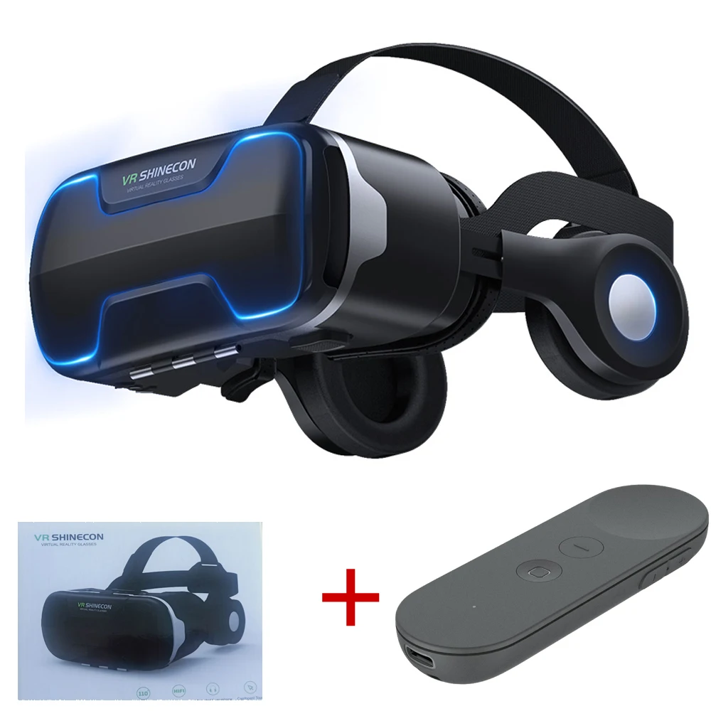 Bundle 6 Оригинальная VR shinecon 8,0 стандартная версия и гарнитура Версия виртуальной реальности 3D VR очки гарнитура для шлема дополнительный контроллер - Цвет: Bundle 6