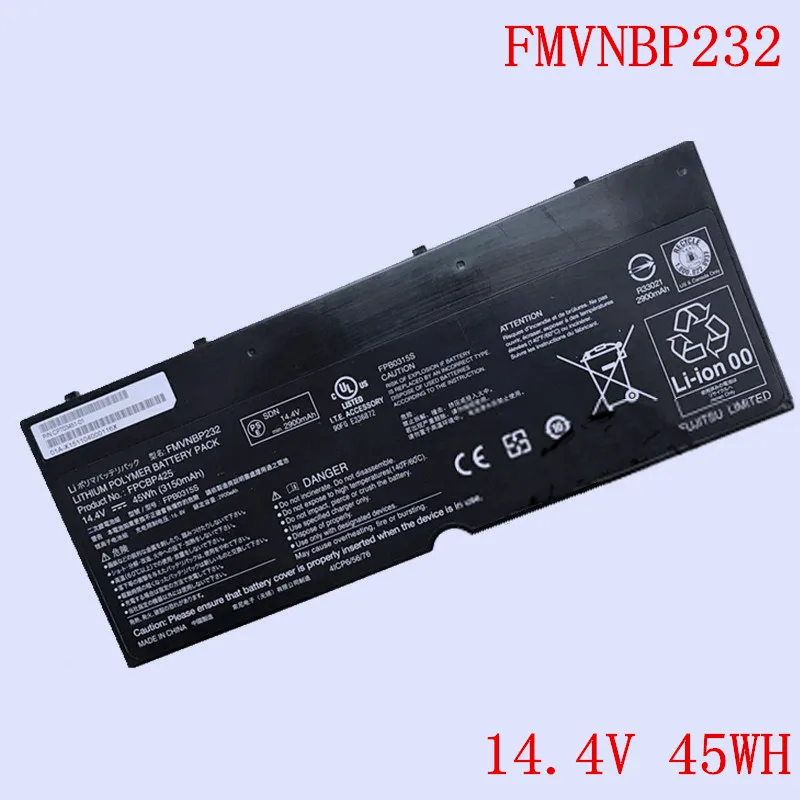 Черный литий-ионный аккумулятор для ноутбука FMVNBP232 FPCBP425 для Fujitsu LifeBook U745 T935 T904 серия 14,4 V 45WH 3150mAh