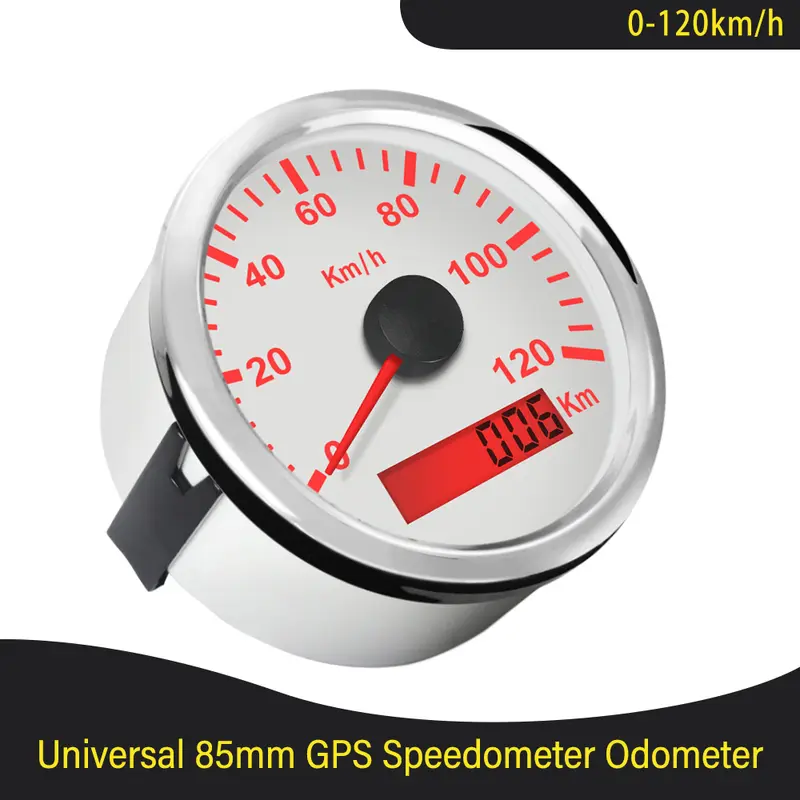 ELING New 85mm GPS Speedometer 120km/h 200km/h Speed Gauge Odometer UTV Motorcycle Marine Boat Buggy 12V/24V With Red Backlit - Image 2