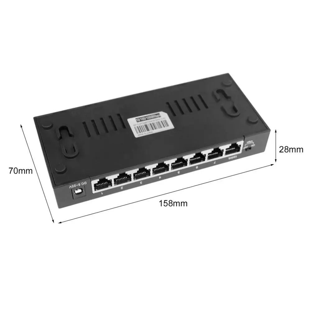 8-Порты и разъёмы концентраторы Gigabit Ethernet 1000 Мбит настольный коммутатор Fast сети высокой степенью интеграции Plug and Play