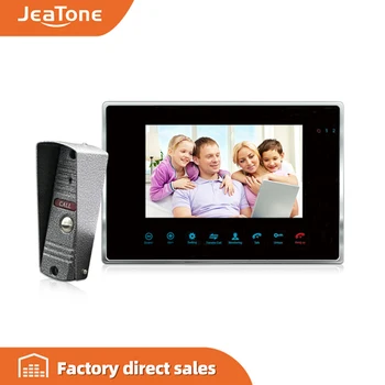 

JeaTone 7'' Wired Video Door Phone Intercom 1200TVL Dual-way Remote Unlocking Night Vision Home Security Intercom System