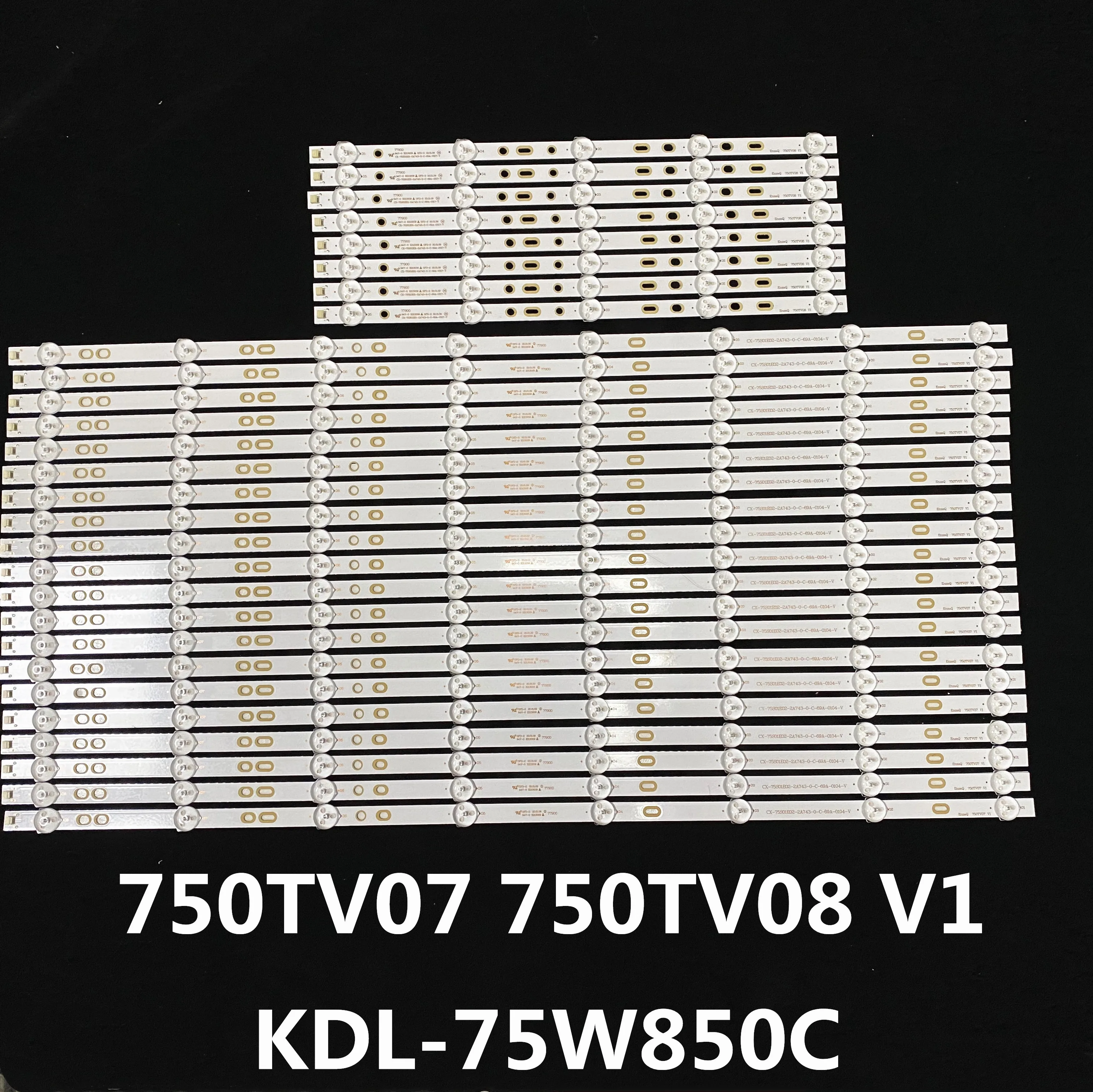 Sony LED Light Kit 750TV07 750TV08 V1 For KDL-75W850C 28 strips CX-75S01E02-2A752-0-V-4CM CX-75S01E01-2A752-0-V-4CL | Лампы и