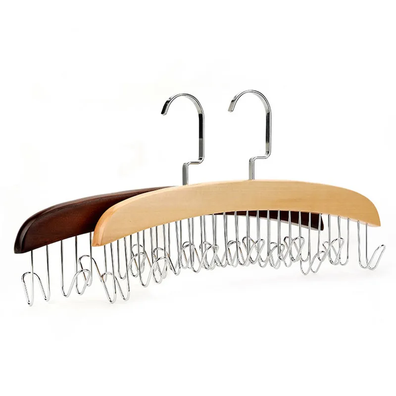 

Multifunctional Wooden Belt Hanger Belts Rack Tie Hanger Scarf Holder Organizer Wardrobe Closet Storage Hanger 12 Hooks