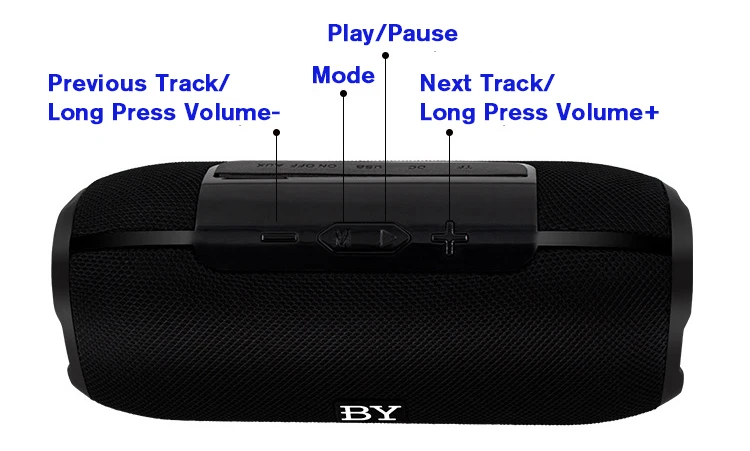 NBY беспроводной Bluetooth динамик сабвуфер портативный громкоговоритель с микрофоном открытый динамик звуковая система 10 Вт стерео музыка объемный