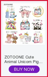 ZOTOONE мультфильм животных набор патчи железа на теплопередачи патчи для детской одежды DIY полосы аппликация на футболку пользовательские наклейки E