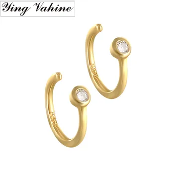 

ying Vahine 100% 925 Sterling Silver Small CZ Piercing Stud Earrings for Women