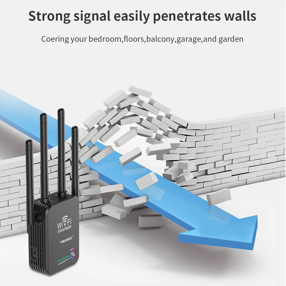 TISHRIC 3 IN 1 300M Long Range Wifi Repeater Booster Wireless Router 2.4G Signal Amplifier Wi-fi Extender | Компьютеры и офис