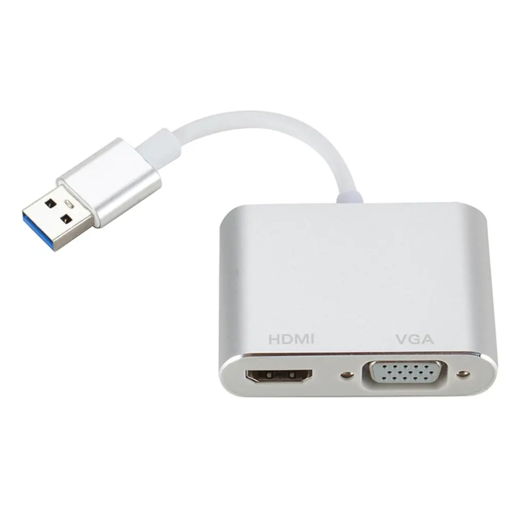 USB3.0 к HDMI VGA адаптер 4K HD 1080 P-все в одном! многофункциональная Дисплей 2 в 1 взаимный обмен данными между компьютером и периферийными устройствами к конвертеру HDMI аудио-видео кабель для Macbook компьютер