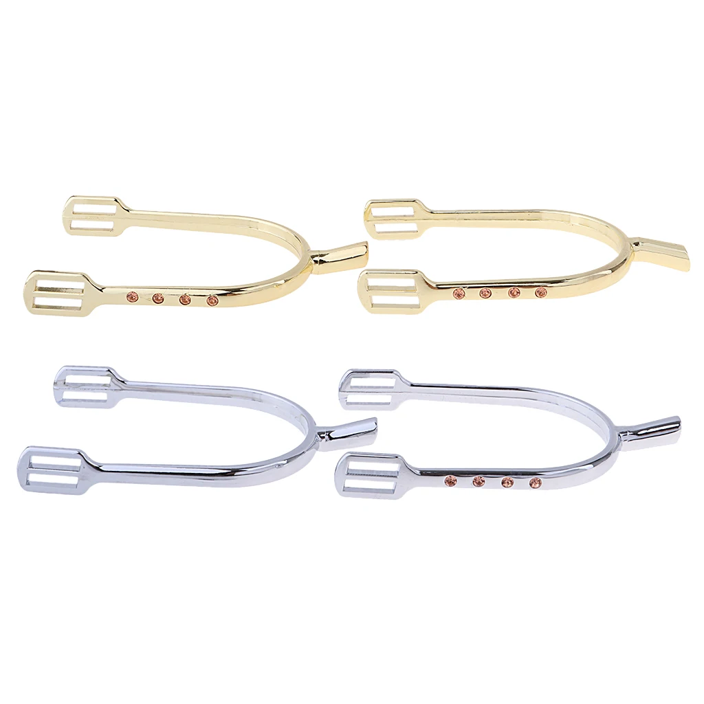 English Spurs Atyhao Horse Spurs, Zinc Alloy Spurs With Rotatable Copper Rowel For Equestrian Boots Men Women Rider 630363