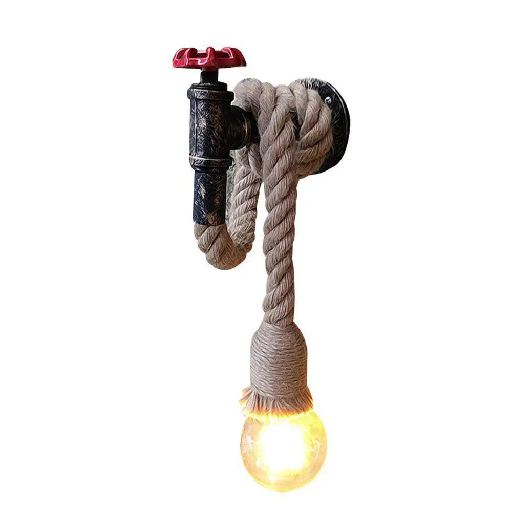 

Rope Lamp Wall Lamp Vintage Lamparas De Pared Applique Led Mural Deco Industrial Coffee Club Retro Lampara