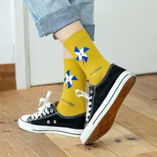 Радуга жаккардовое зимнее Носки Модная хлопковая Колледж ветер личность ins носки "Погода"