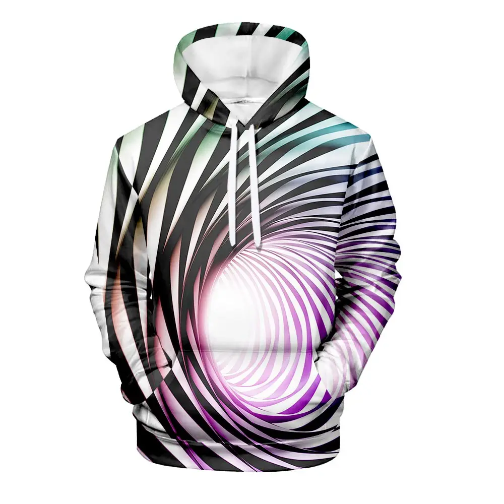 

Swirl Hoodie 3D Print Male Female High Street Overcast Color Warm Stylish Paisley Unisex Oversize Cool Hooded Sweatshirts