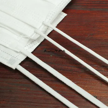 

3000M 3mm Elastic Mask Rope Round Flat Band Mask Rubber Band Tape Ear Hanging Rope Elastic Bands DIY Craft Accessories Fast Ship