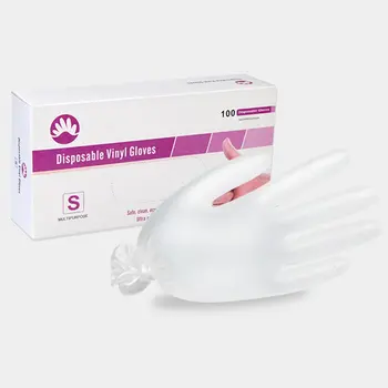 

100PCS S/M/L/XL Size Food Grade Disposable vinyl Gloves Anti-static Plastic Gloves For Food Cleaning Cooking Restaurant Kitchen