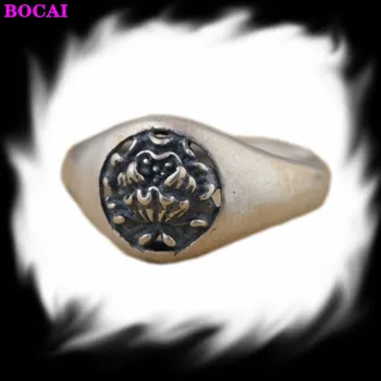 

Thai silver female rings S925 sterling Silver Ring Phoenix peony retro craft women's pure silver rings 2020 new fashion jewelry