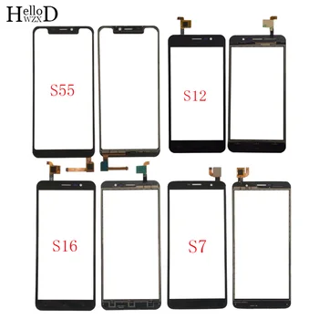 

Mobile Touch Screen Panel For Homtom S7 S12 S16 S55 Digitizer Panel Front Glass Touch Screen TouchScreen Sensor 3M Glue Wipes