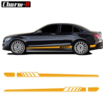 

5D Black Carbon Firbre - AMG Edition C63 Edition 1 Side Stripe Decals Stickers for Mercedes Benz C Class W205