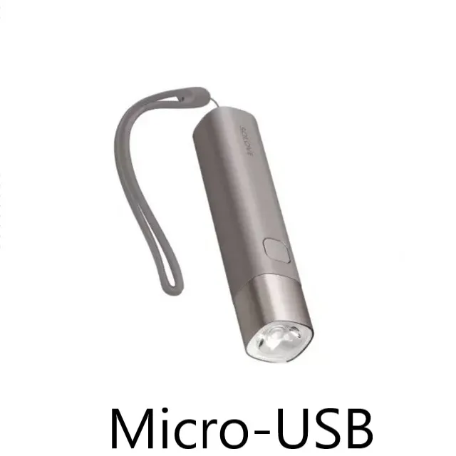 Micro USB Purple Xiaomi SOLOVE X3 X3S USB перезаряжаемая яркость EDC фонарик 3000 мАч power Bank портативный мини светодиодный фонарь для наружного велосипеда - Цвет: Micro USB Purple