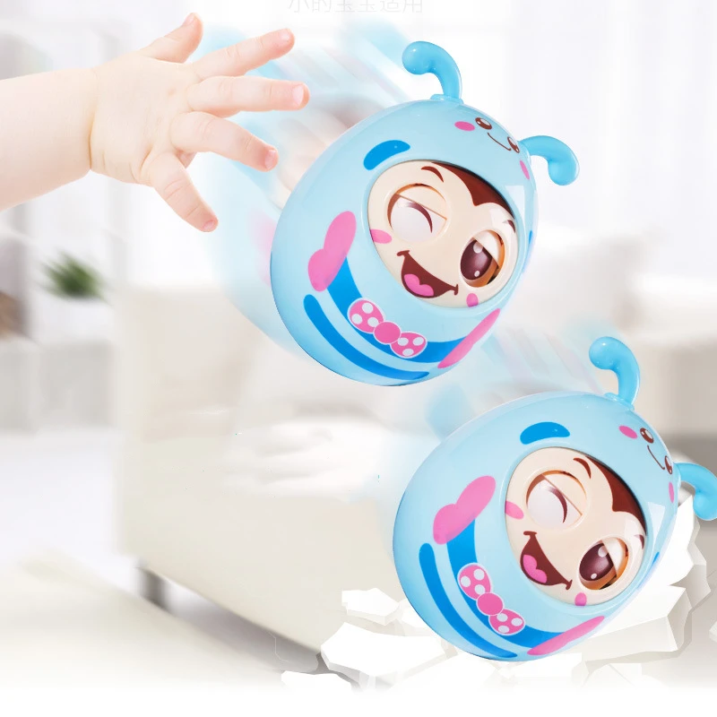 Детские переносные погремушки дверной звонок мигание глаза тумблер Roly-Poly игрушки Дети Новорожденные Детские трофеи мальчики девочки тренировка баланса игрушки
