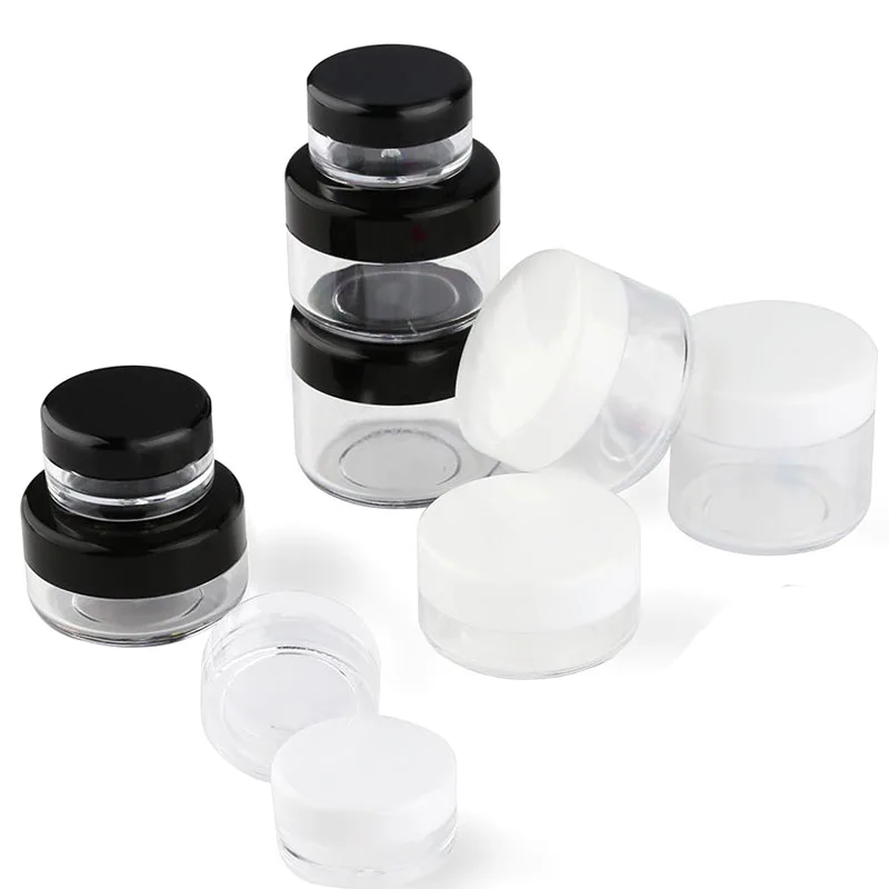 10Pcs 2g 3g 5g 10g 15g 20g 30g Plastic Cosmetics Makeup Box Nail Art Storage Pot Container Clear Sample Lotion Jar 2