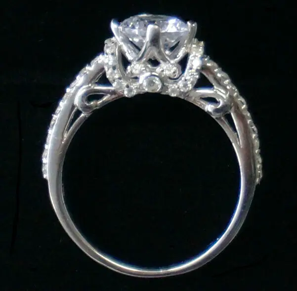 1CT кольцо с искусственными бриллиантами 925, Женское кольцо в винтажном стиле, обручальное кольцо NSCD, бриллианты S925, кольцо Anel Anillo Anneau(BB